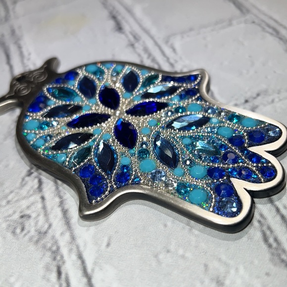 Lenox Blue Brilliance Good Luck Hamsa Wall Plaque - Picture 13 of 13